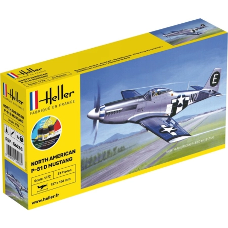 Heller 56268 - Starter Set - North American Mustang P-51 - 1:72