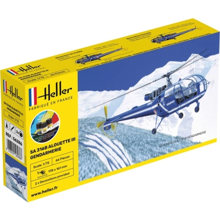 Heller 56286 - Starter Set - SA Alouette III Gendarmerie - 1:72