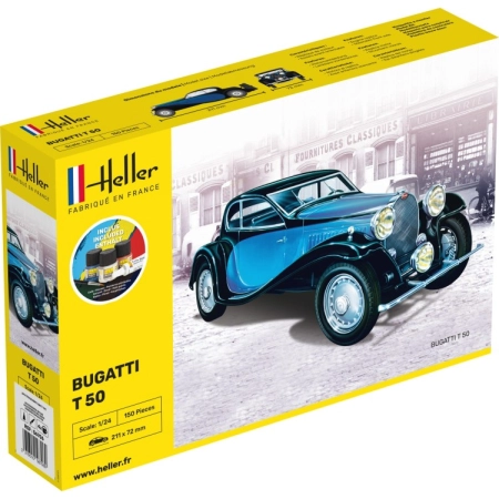 Heller 56706 - Starter Set - Bugatti T.50 - 1:24