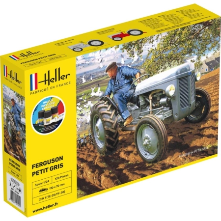 Heller 57401 - Starter Set - Ferguson TE-20 Petit Gris - 1:24