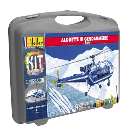 Heller 60286-  Constructor Kit - Alouette III Gendarmerie + podstawka - 1:72