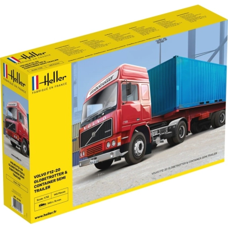 Heller 81702 - Volvo F12-20 GlobeTrotter z naczepą kontenerową - 1:32