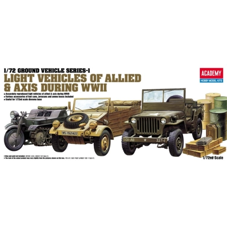Academy 13416 - Jeep + Kettenkrad + Kubelwagen 1:72.