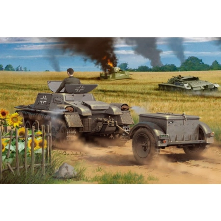 HOBBY BOSS - 80146 Munitionsschlepper auf Panzerkampfwagen I Ausf A with Ammo Trailer - 1:35