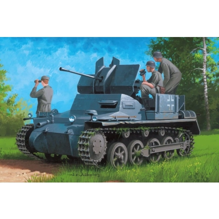 HOBBY BOSS - 80147 German Flakpanzer IA w/Ammo.Trailer - 1:35