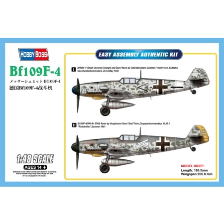 HOBBY BOSS - 81749 Messerschmitt Bf109 F4 - 1:48