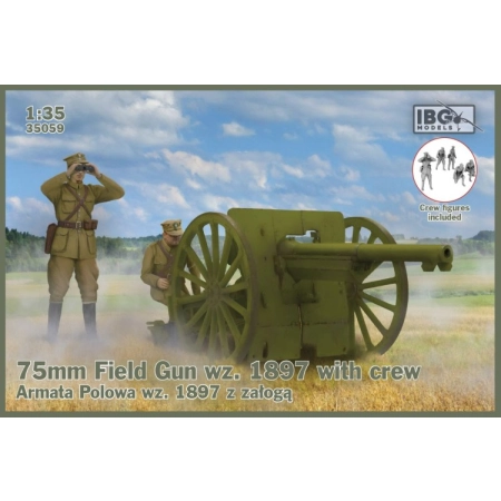 IBG 35059 - Armata polowa 75 mm Wz.1897 z załogą - 1:35