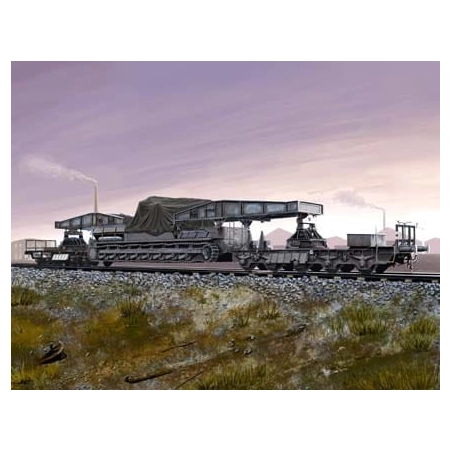 HOBBY BOSS 82906 - Transporter kolejowy dla działa Karl-Geraet - 1:72