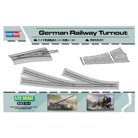 HOBBY BOSS 82909 - Niemieckie tory kolejowe zwrotnica - 1:72