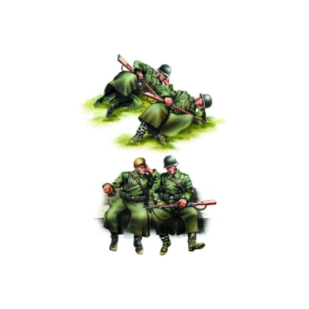 HOBBY BOSS 84420  - Figurki - niemiecka piechota w trakcie odpoczynku - 1:35