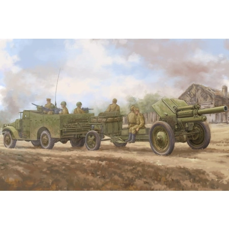 HOBBY BOSS 84537 - Transporter M3A1 z haubicą M-30 - 1:35