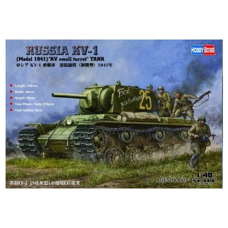 HOBBY BOSS 84810 - Russian KV-1 Model 1941 KV Small Turret Tank - 1:48