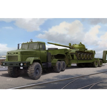 HOBBY BOSS 85513 - Samochód ciężarowy KrAZ-6446 z naczepą MAZ/ChMZAP-5247G - 1:35