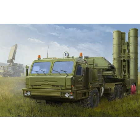 HOBBY BOSS 85517 - Samochód ciężarowy BAZ-64022 z wyrzutnią rakiet 5P85TE2 TEL S-400 1:35