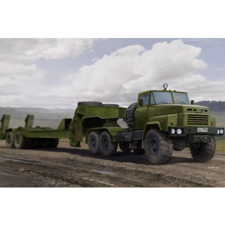 HOBBY BOSS 85523 - Samochód ciężarowy KrAZ-260B z naczepą MAZ/ChMZAP-5247G - 1:35