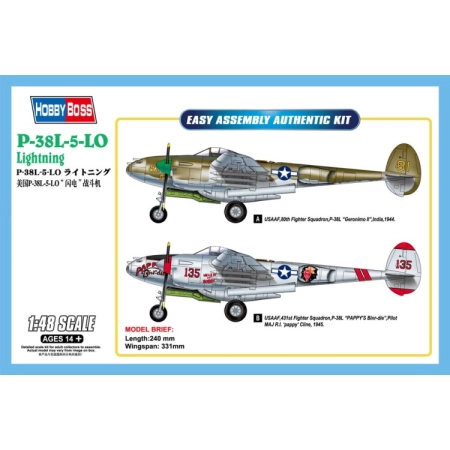 HOBBY BOSS 85805 - P-38L-5-L0 Lightning - 1:48