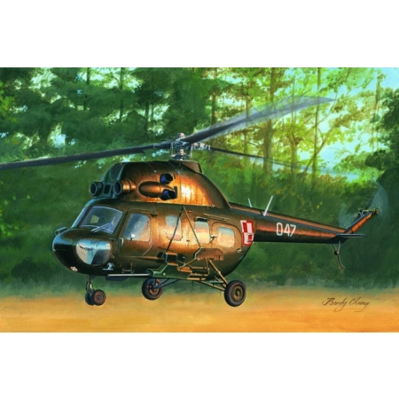 HOBBY BOSS 87242 - Helikopter MI-2US Hoplite gunship (polskie malowanie) - 1:72