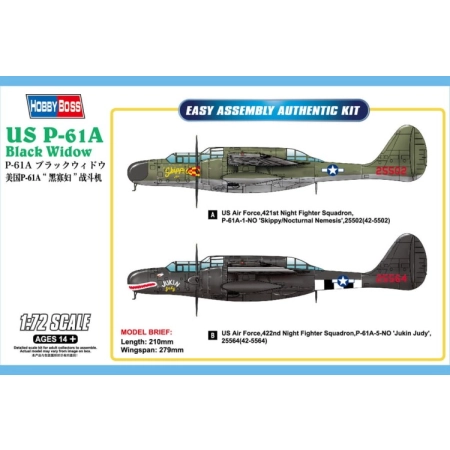 HOBBY BOSS 87261 - US P-61A Black Widow - 1:72