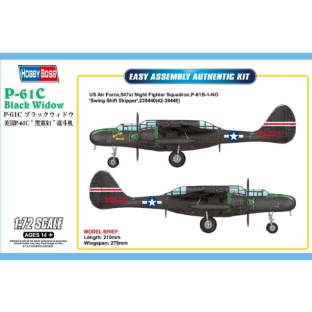 HOBBY BOSS 87263 - US P-61C Black Widow - 1:72