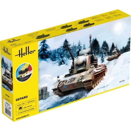 Heller 57127 - Starter Set - Działo przeciwlotnicze Gepard (FlakPz Gepard) - 1:35