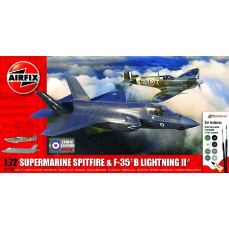 AIRFIX A50190 - Gift Set - Then and Now Spitfire Mk.Vc & F-35B Lightning II - 1:72