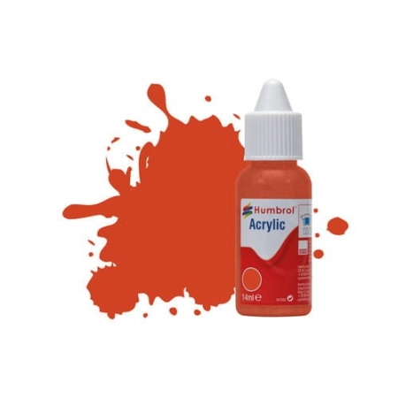 HUMBROL DB0132 - Farba akrylowa 14 ml - 132 Red- Satin