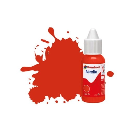 HUMBROL DB0174 - Farba akrylowa 14 ml - 174 Signal Red - Satin