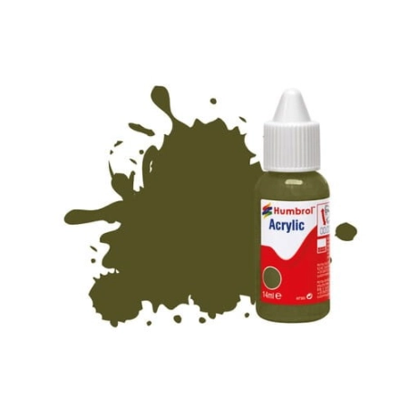 HUMBROL DB0155 - Farba akrylowa 14 ml - 155 Matt Olive Drab - Matt