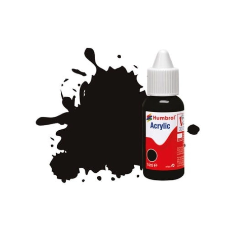 HUMBROL DB0085 - Farba akrylowa 14 ml - 085 Black - Satin