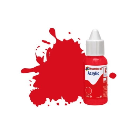 HUMBROL DB0019 - Farba akrylowa 14 ml - 019 Red - Gloss