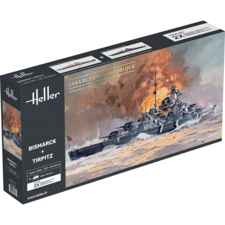 Heller 85078 - Bismarck + Tirpitz Twinset - 1:400