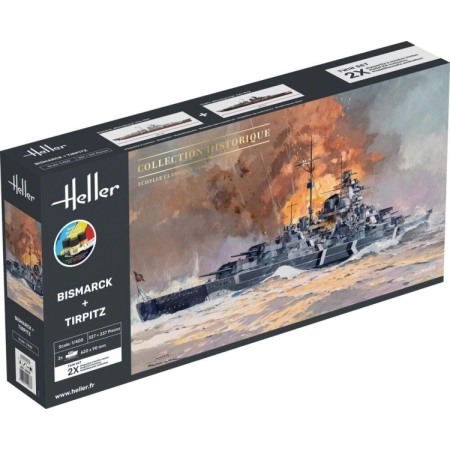 Heller 55078 - Starter Set - Bismarck + Tirpitz Twinset - 1:400