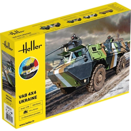 Heller 57130 - Starter Set - Pojazd opancerzony VAB 4x4 Ukraine - 1:35