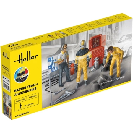 Heller 58750 - Starter Set - Figurki - Racing Team + Akcesoria - 1:24