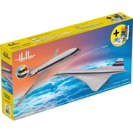 Heller 52333 - Starter Set - Caravelle + Concorde - 1:100