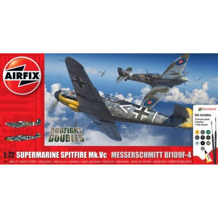 AIRFIX A50194 - Gift Set - Supermarine Spitfire Mk.Vc vs Bf109F-4 Dogfight Double - 1:72