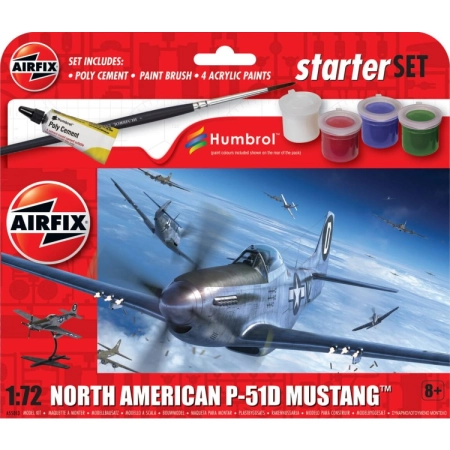 AIRFIX A55013 - Starter Set - North American P-51D Mustang  - 1:72