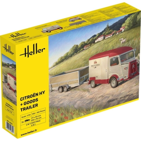 Heller 50331 - Citroen HY + Przyczepa towarowa - 1:24