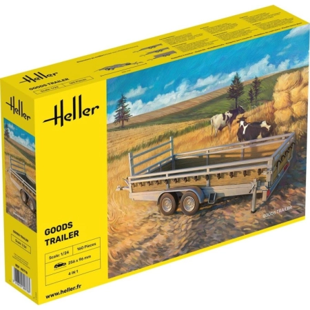 Heller 80778 - Przyczepa towarowa - 1:24