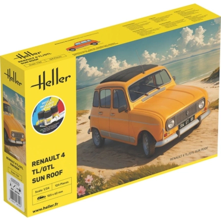 Heller 58704 - Starter Set - Renault 4 TL/GTL Sun Roof - 1:24