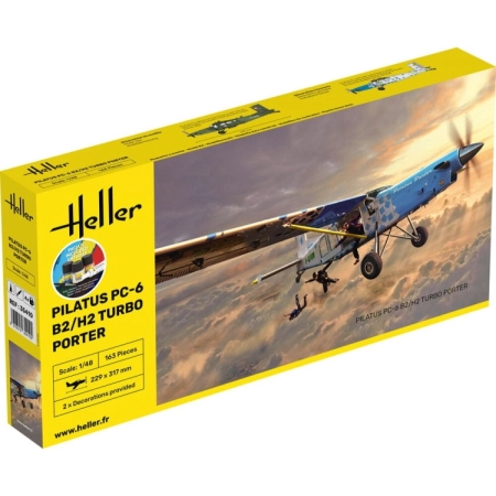 Heller 35410 - Starter Set - Pilatus PC-6 B2/H2 Turbo Porter - 1:48