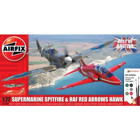 AIRFIX A50187 - Gift Set - Best of British Spitfire and Hawk - 1:72