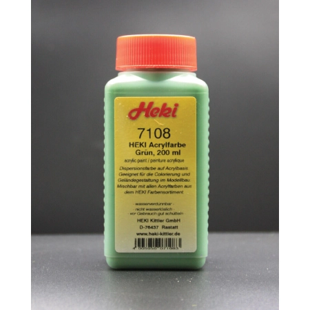 Heki 7108 - Farba akrylowa zieleń tlenkowa, 200ml.