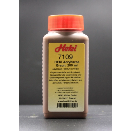 Heki 7109 - Farba akrylowa umbra brąz, 200ml.