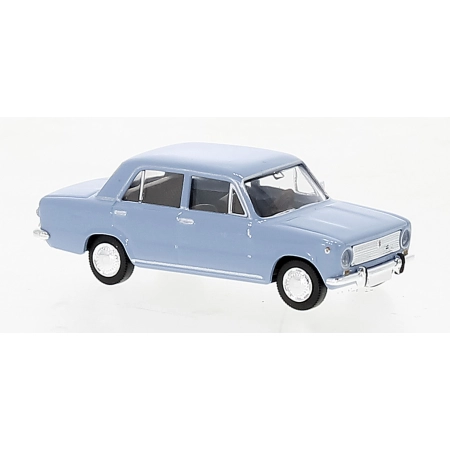 Brekina 22416 - Fiat 124, pastelowy niebieski, 1966 r.