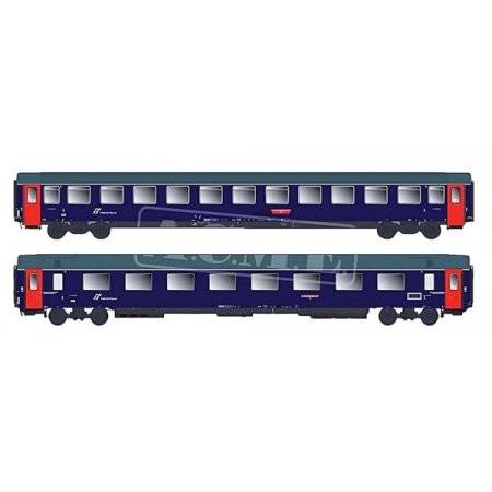 ACME 55361 - Zestaw 2 wagonów pasażerskich Intercity Notte, FS, Ep.VI