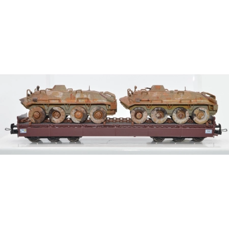 NPE NW 22180 - Wagon platforma Samms 4860, 2 SPW 60 PB, DR, Ep.IV