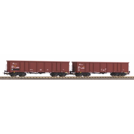 Piko 58238 - Zestaw 2 wagonów Eaos z ładunkiem piasku, FS, Ep.V