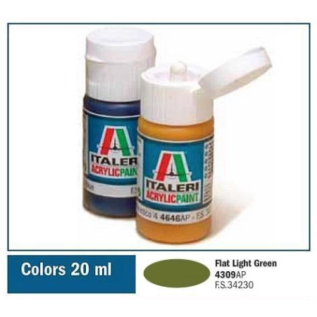 Italeri 4309AP - Matowa farbka akrylowa jasnozielona, 20 ml.