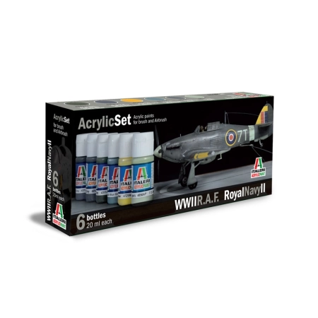 Italeri 444AP - Zestaw 6 farb akrylowych: R.A.F. / ROYAL NAVY II